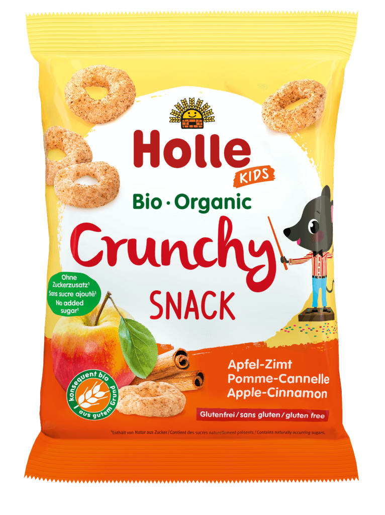 Organic Crunchy Snack Apple Cinnamon Holle