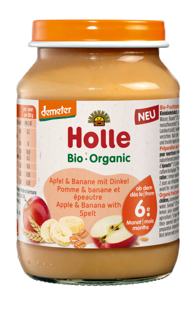 Apfel & Banane mit Dinkel