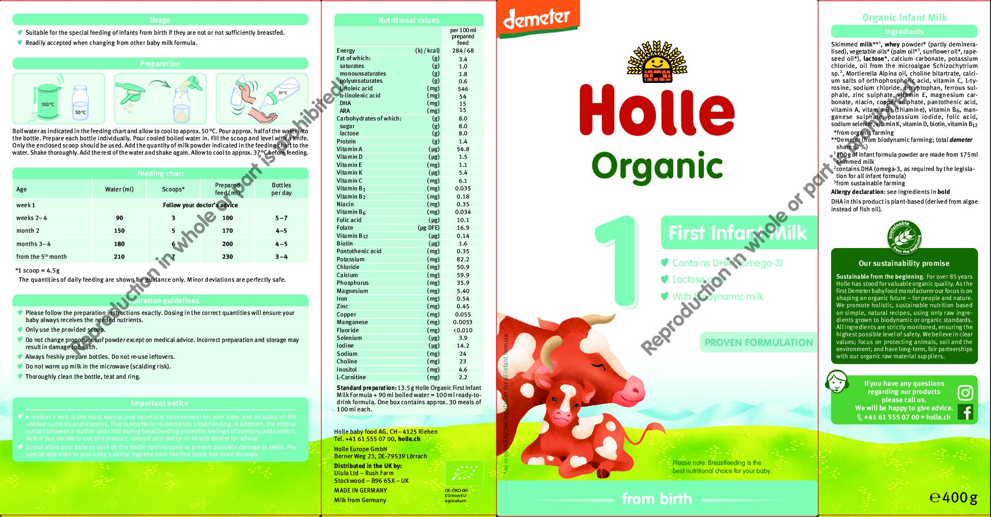 Holle Leche Fórmula 1 - Pack 6 Unidades