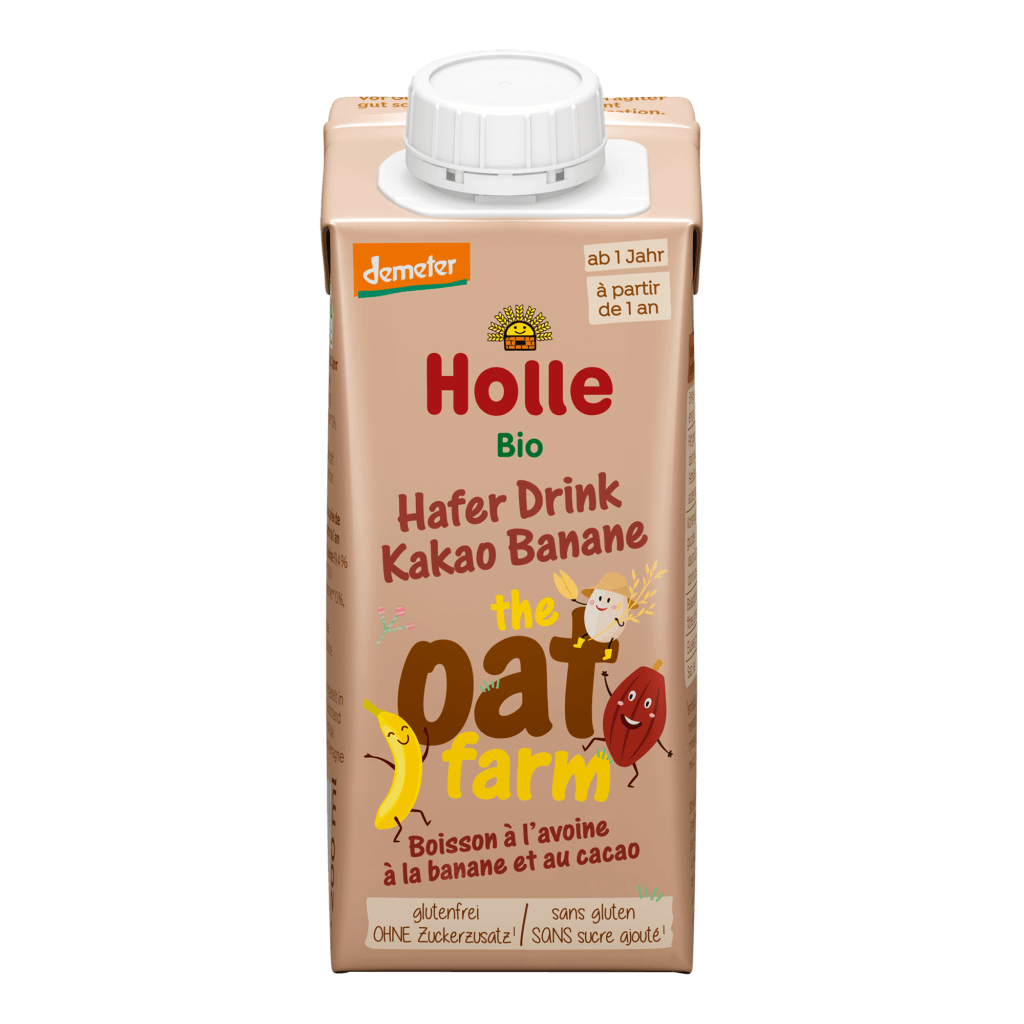 Organic Oat drink with cocoa and banana