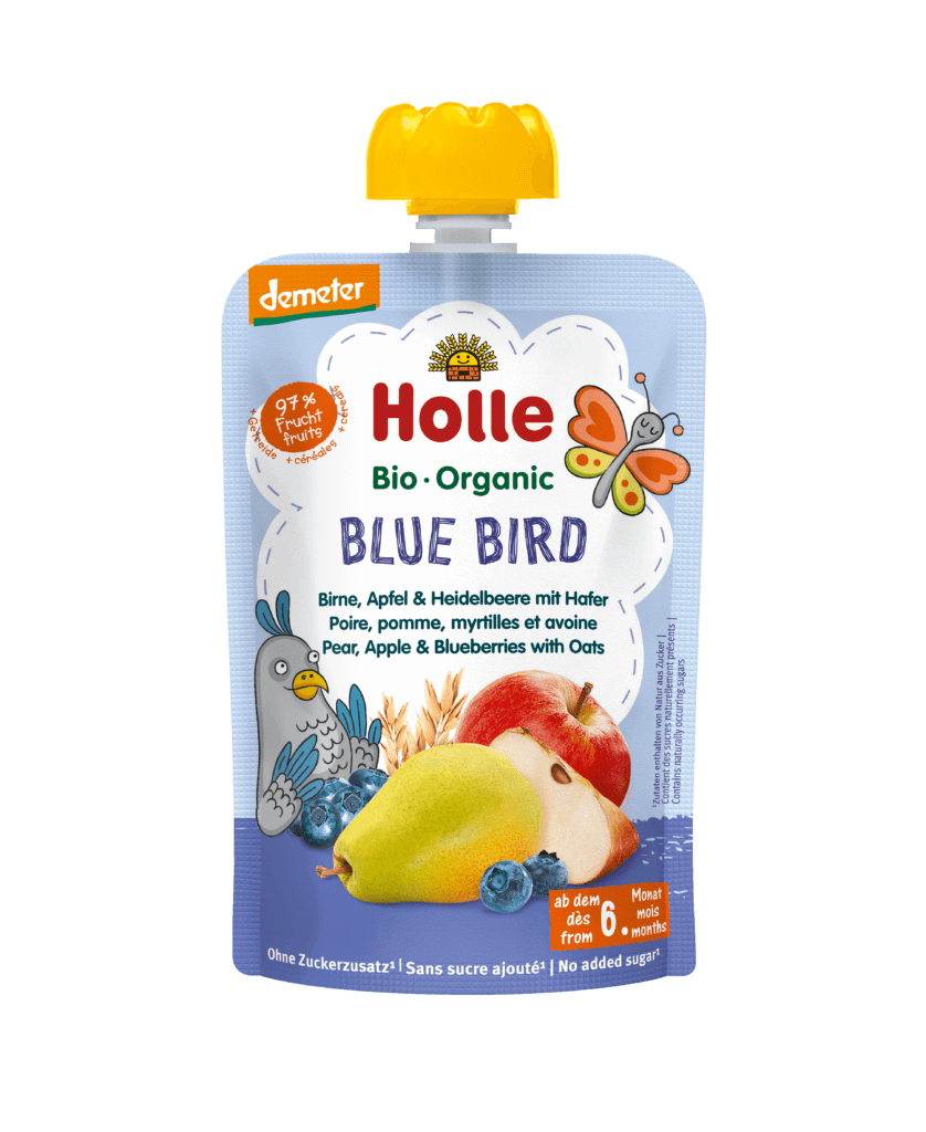 Blue Bird – Pear, apple & blueberries with oats