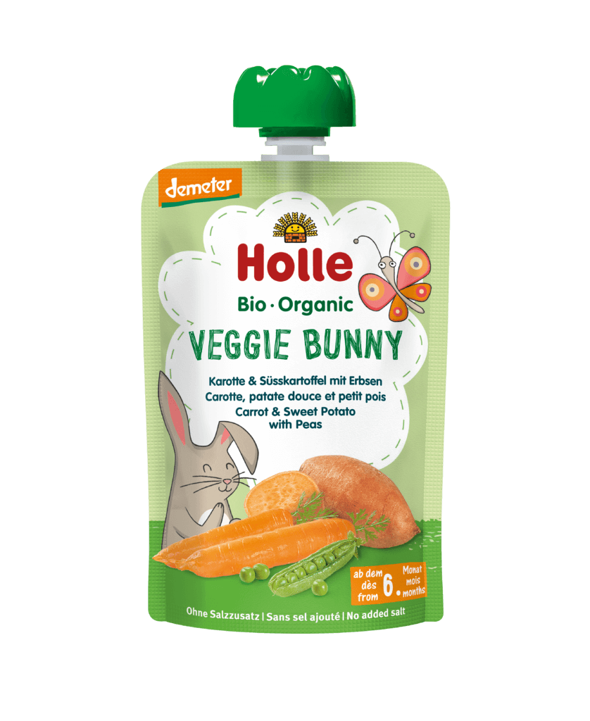 Veggie Bunny – Carrot & sweet potato with peas