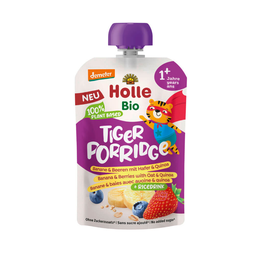 Tiger Porridge – Banane & baies avec avoine & quinoa