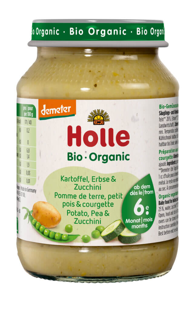 Pomme de terre avec petit pois et courgette