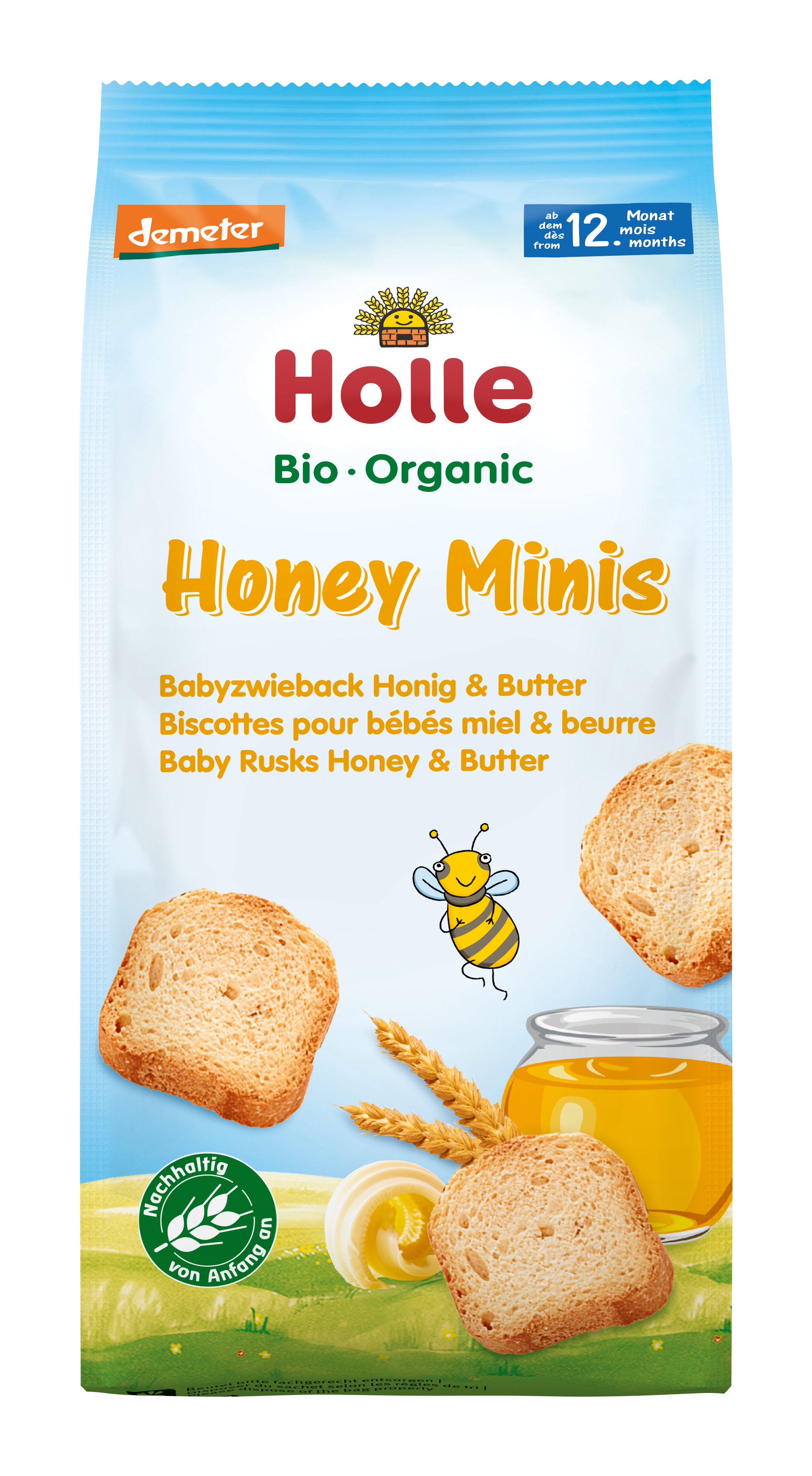 Biscottes pour bébés miel & beurre
