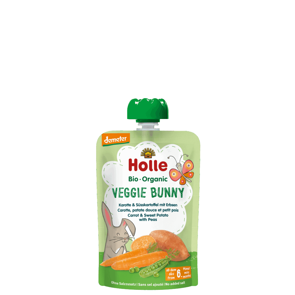 Veggie Bunny – Carrot & sweet potato with peas