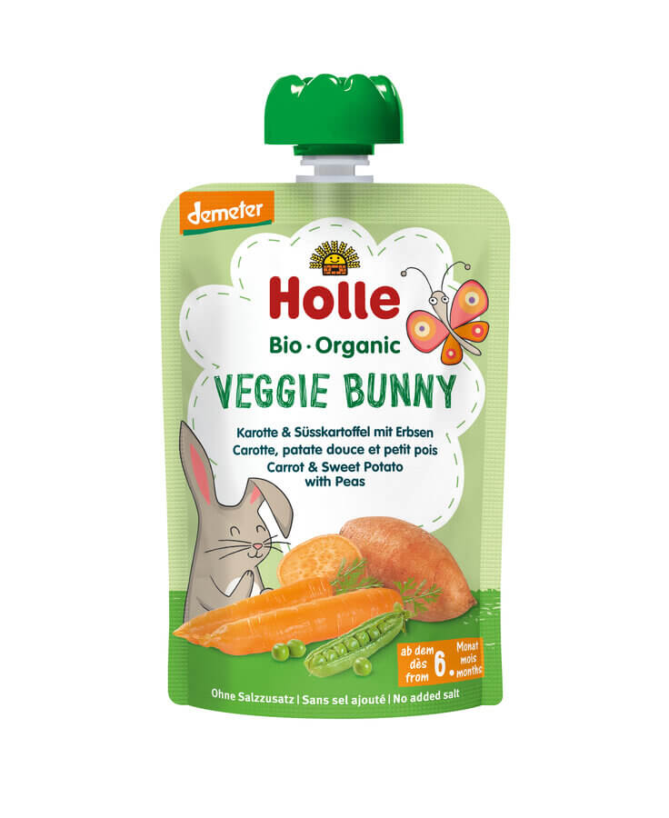Veggie Bunny – Carrot & sweet potato with peas