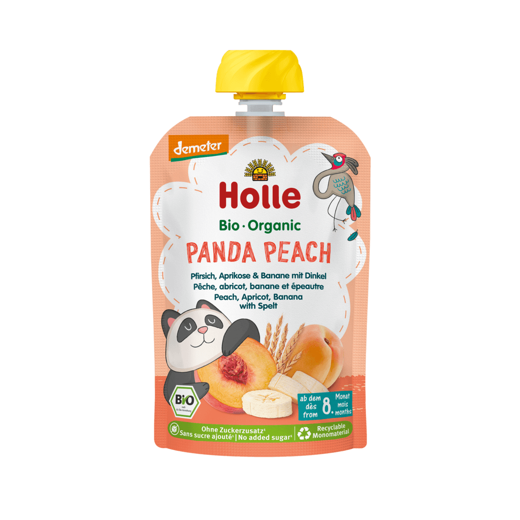 Panda Peach – Pfirsich, Aprikose & Banane mit Dinkel
