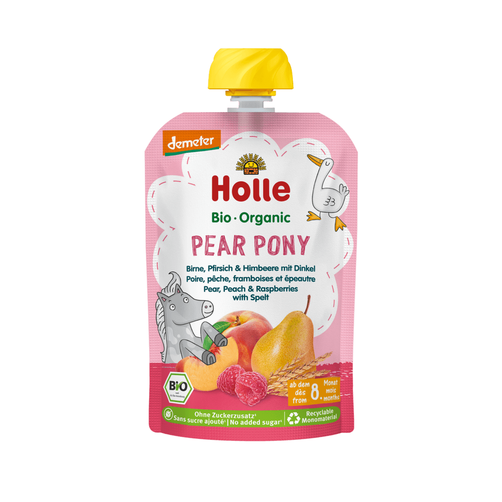 Pear Pony – Poire, pêche, framboises et épeautre