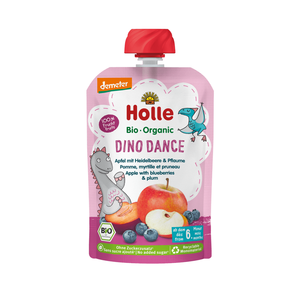 Dino Dance – Manzana con arándano y ciruela