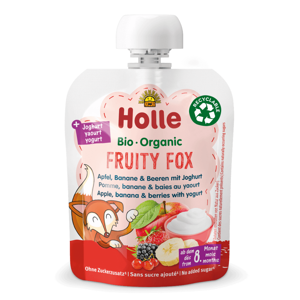 Fruity Fox – Manzana, plátano y bayas con yogur