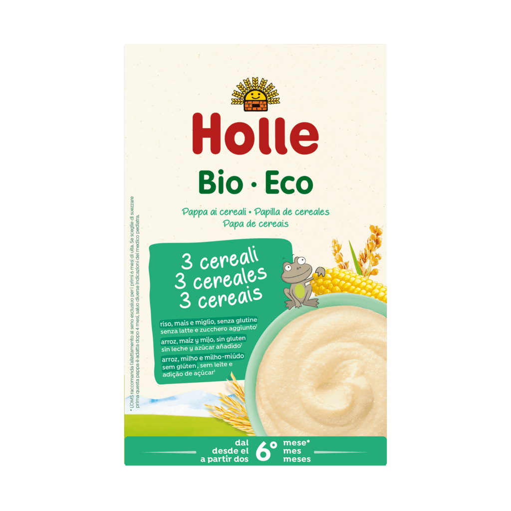 Papilla ecológica de cereales 3 cereales