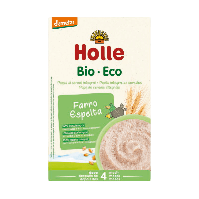 Papilla de cereales integrales ecológica de espelta