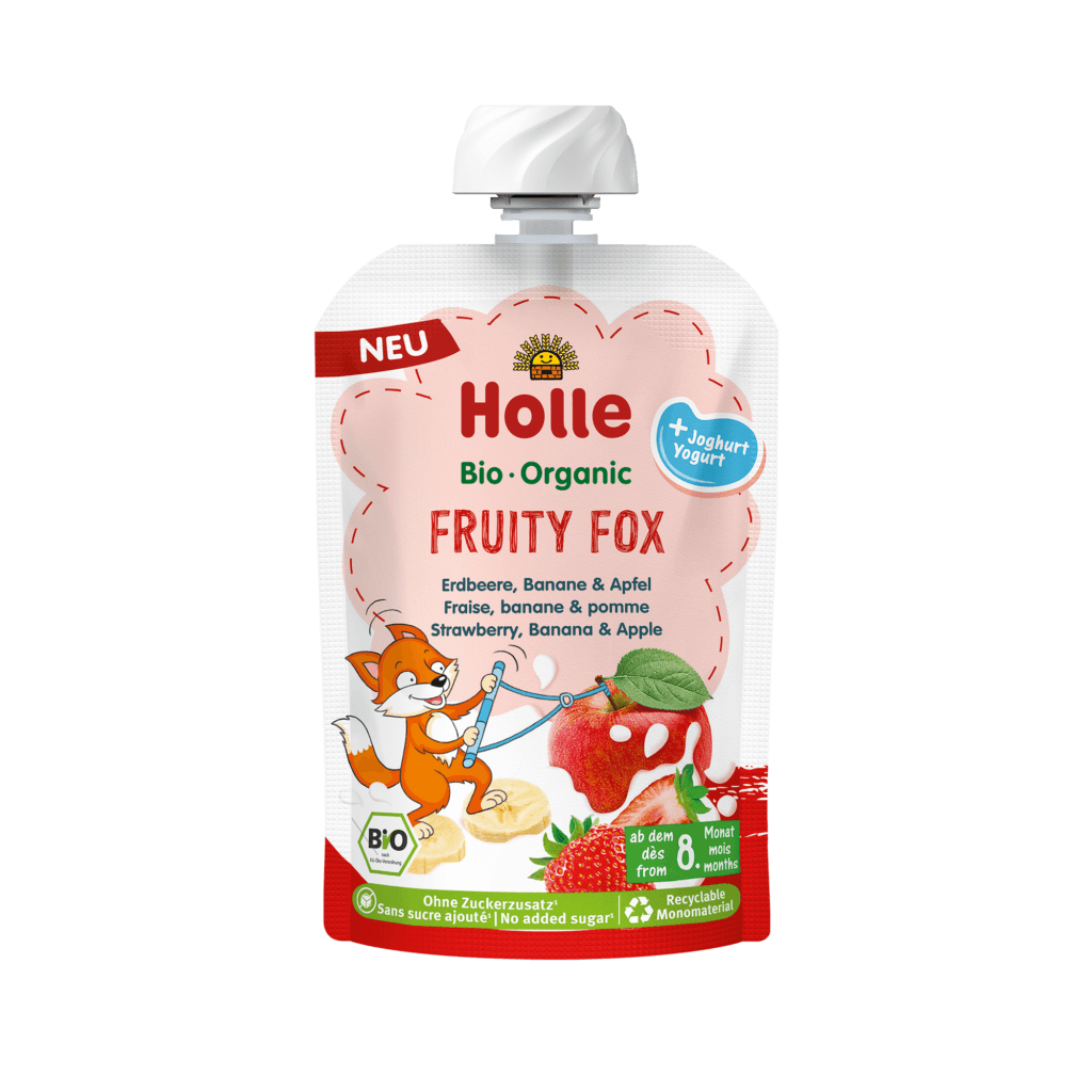 Fruity Fox – Pouchy Strawberry, Banana and Apple with Yoghurt