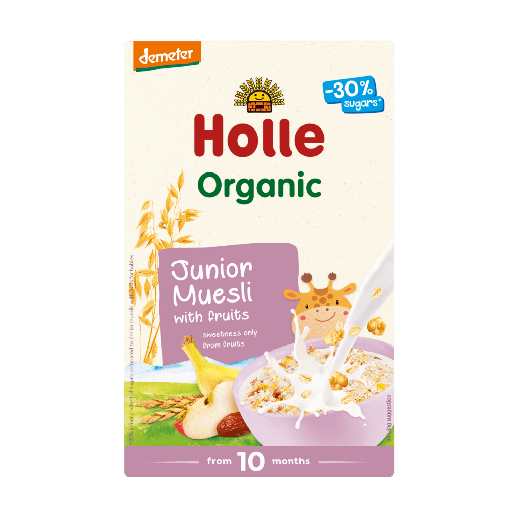 Muesli orgánico junior multicereal con fruta