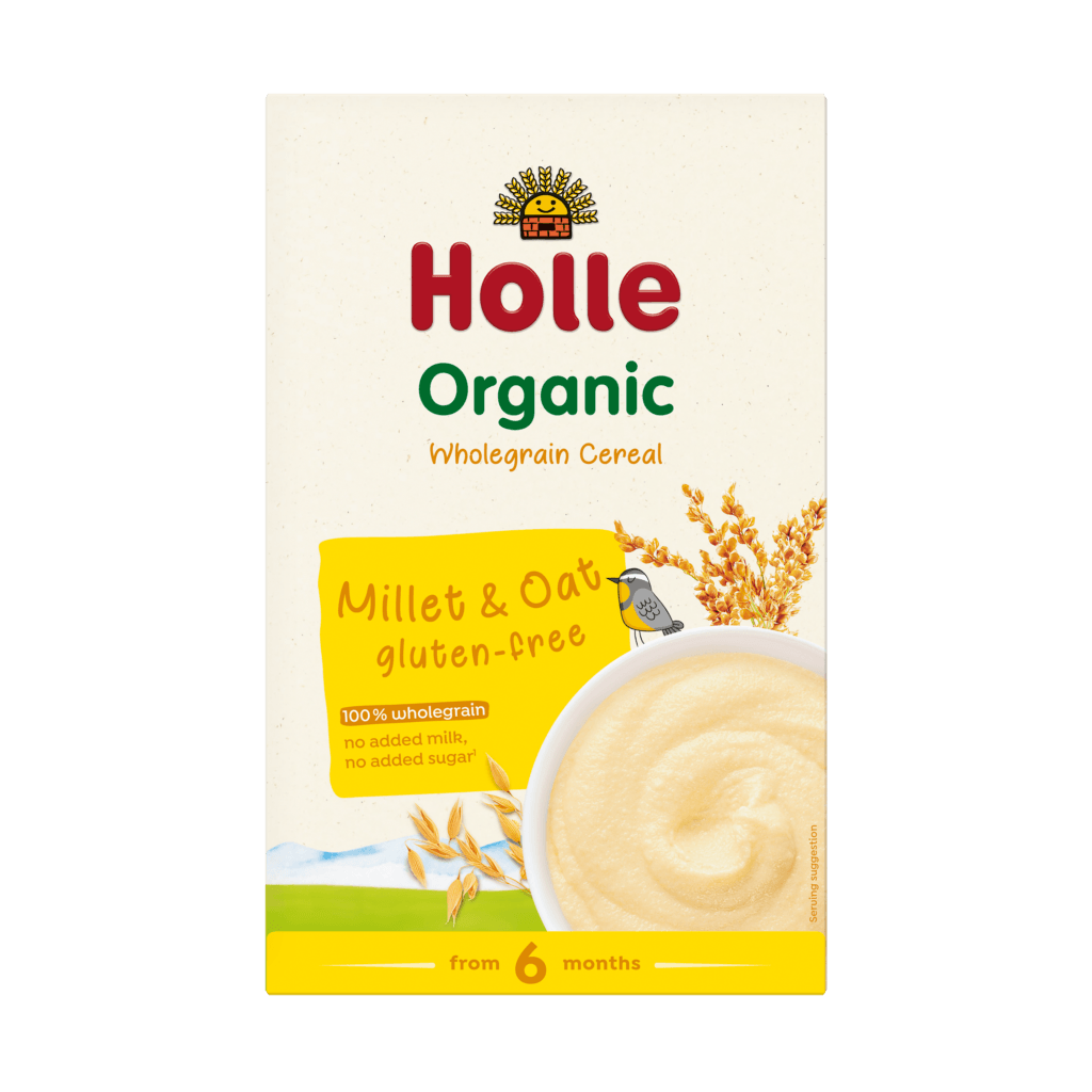 Organic wholegrain cereal porridge: millet & oats
